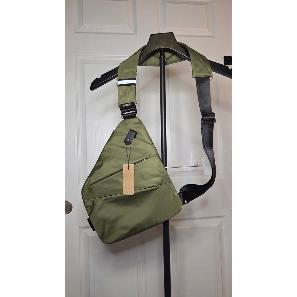 Wander+ Anti-Theft Sling Bag Olive Green Slim Crossbody Chest Pack NWT